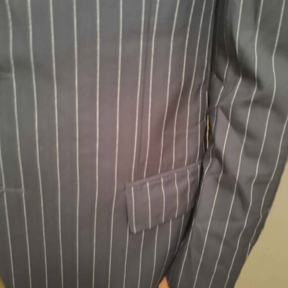 Samuelsohn Jacket Blazer Sportscoat Dark Blue Pinstripe - Picture 6 of 8